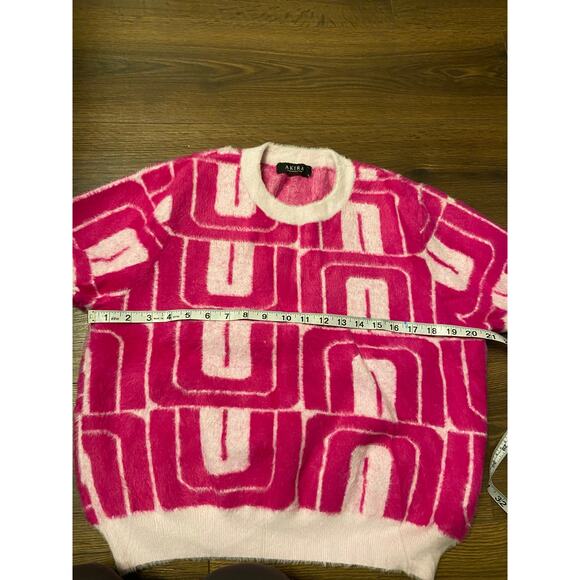 EUC Akira PENELOPE FUZZY KNIT SHORT SLEEVE SWEATER sz: XL - Picture 12 of 12